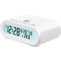 LogiLink LogiLink SC0121W Radiowecker FM USB Fühlbare Tasten, Weckfunktion Wei Radio