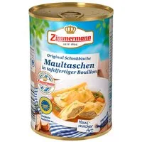 Zimmermann Wurstkonserve, Zimmermann Original Schwäbische Maultaschen Suppe Dose 400ml