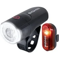 SIGMA SPORT Fahrradbeleuchtung Aura 30 Curve Set 15970 Fahrradlampen Set Leuchtstärke 30 Lux StVZO