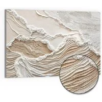 DEQORI Leinwandbild 'Sandwellenzauber', 'Sandwellenzauber', Hybrid Leinwand Bild Wandbild flach modern