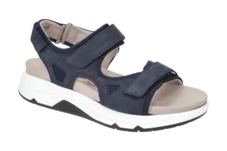 Gabor 86.889.36 ROLLINGSOFT Damen Sandale dunkelblau - blue (schwarz/offwhite...