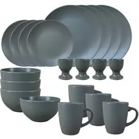 NTK-Collection Frühstücks-Geschirrset Geschirrset 20-teilig Grau Antonia (20-tlg), 4 Personen, Keramik, Frühstücksset für 4 Personen