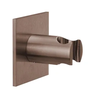 Herzbach spa ix pvd Wandhalter rund rosette 70 eckig copper, Copper Steel, 21.994100.2.39 21.994100.2.39