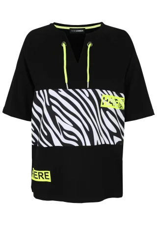 Doris Streich - Shirt schwarz/weiß - Gr. - 46