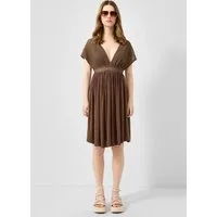QS Minikleid Kleid Viskosekleid mit Häkelspitze