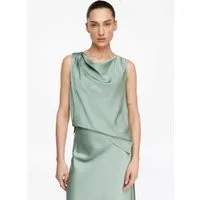 comma Blusentop Bluse Satin-Wasserfall-Top