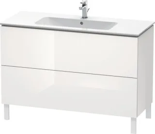 Duravit L-Cube Waschtischunterbau bodenstehend Weiß Hochglanz 1220x481x704 mm - LC662808585 LC662808585