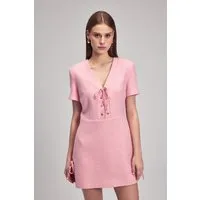 adL Cocktailkleid Tweed-Minikleid mit Schnürdetail