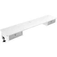 Duronic Schreibtischaufsatz DD2 WE Schreibtischaufsatz für 2 Monitore, Schreibtisch Erweiterung