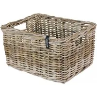 Basil Fahrradkorb Basil Dax S Rattan Fahrradkorb 27x37x21 cm - grau - ohne Befestigungsm