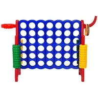 COSTWAY Spiel Riesiges 4 Gewinnt Spielset, mit Basketballkorb & Wurfspiel