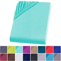 Visaggio Spannbettlaken Mikrofaser Spannbetttuch Bettlaken 90x200 140x200 180x200 200x220, Microfaser, Gummizug: rundum, viele Größen und Farben, Steghöhe 30 cm für Matratzenhöhen bis 22 cm