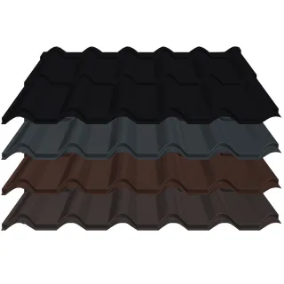 Pfannenblech Diament Eco+ | 0,50 mm | Stahl | Modullänge 350 mm | 35 µm Mattpolyester