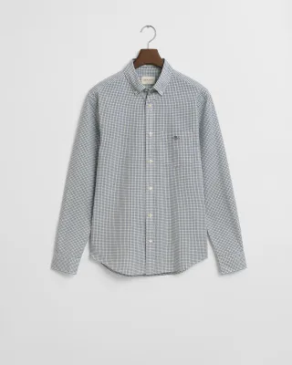 GANT - Regular Fit Classic Popeline Hemd mit Mikro-Karomuster forest green - Gr. - XL