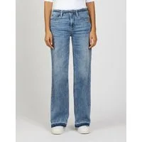 GANG Weite Jeans 94AMELIE WIDE FIT mit Fransen an Saum und Bündchen