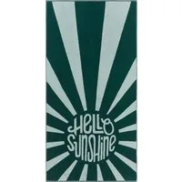 Erwin Müller Strandtuch Strandtuch "Hello Sunshine", Walkfrottier, Walk-Frottier Streifen/Schriftzug: Hello sunshine