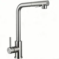 AICA Küchenarmatur Wasserhahn Küche Hochdruck, 360° schwenkbar & ausziehbar, Edelstahl mit 2 Strahlarten, 40cm Auszug & Mischbatterie für alle Spülbecken