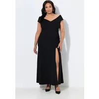 Ulla Popken Jerseykleid Maxi-Carmenkleid