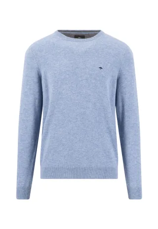 FYNCH-HATTON - O-Neck, Merino Cashmere air blue - Gr. - L
