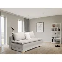 Home affaire Schlafsofa Bea, B: 218 cm, Liegel. 158x198 cm, Schlaffunktion, Bettkasten & 1 Zierkissen, Dauerschlafsofa Boxspring