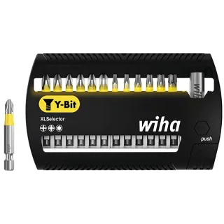 Wiha Bit Set XLSelector Y-Bit 50 mm Phillips, Pozidriv, TORX 13-teilges Set 1/4 zoll E6,3 - 41834