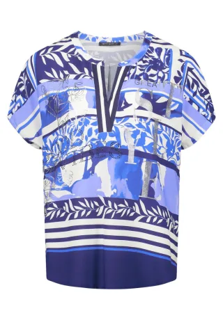Betty Barclay - Bluse mit Allover-Muster blau - Gr. - 36