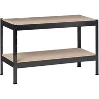 SCHULTE Regalwelt Schwerlastregal 2 Holzböden, 43x100x40 cm (HxBxT), Traglast pro Ebene 150 kg