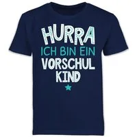 Shirtracer T-Shirt Hurra ich bin ein Vorschulkind türkis weiß Vorschulkinder Geschenke