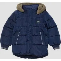 s.Oliver Winterjacke Outdoor-Jacke Stepp-Jacke mit Fleece-Futter und Kapuze