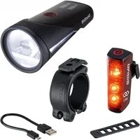 SIGMA Fahrradbeleuchtung Sigma Aura 100 USB / Blaze Link Beleuchtungsset, 100 Lux, Auto-