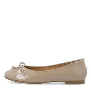 bianco - Klassische Ballerinas aus Kunstleder mit Schleife beige/braun - Gr. - 37