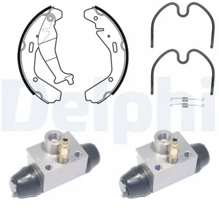 Delphi Bremsbacken vormontiert hinten Opel Agila KP1109