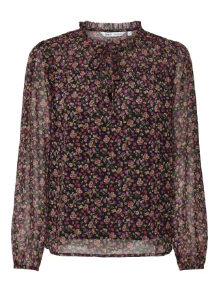 ONLY - ONLDITSY L/S BLOUSE WVN NOOS Black - Gr. - S
