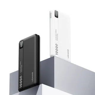USAMS CD263 PB89 22.5W 37Wh 10000mAh Power Bank with Smart LED Display External Battery Power Supply with 1 Input & 2 Ou