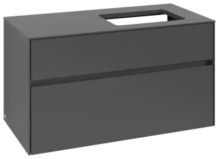 Villeroy & Boch Waschtischunterschrank Collaro C11100 1000x548x500mm 2 Ausz. Waschtisch re Graphite C11100VR