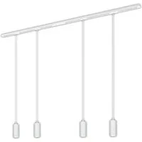 Briloner Leuchten Schienensystem-Sets RAIL, ohne Leuchtmittel, Schienensystem Rail 1,5 m Weiß 4,5W Decke Wohnzimmer Büro Küche Flur