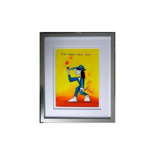 Udo Lindenberg Original Aquarell 2016 "Ich mach mein Ding" ca. 79 x...