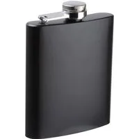 Easy Gifts Flachmann Flachmann / aus Edelstahl / 207ml / Farbe: schwarz