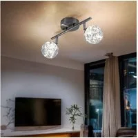 GLOBO LIGHTING LED Deckenleuchte, LED-Leuchtmittel fest verbaut, Warmweiß, Deckenleuchte Strahler LED Deckenstrahler LED 2 Flammig