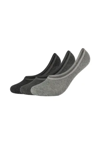 s.Oliver Red Label - Füßlinge (3 Paar - Unisex) grau - Gr. - 39/42