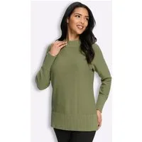 Sieh an! Strickpullover Stehkragen-Pullover Langarm Links-Strick