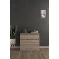 Home affaire Kommode Naia, abgerundete Schubladenkanten auf Metallgleiter, Breite 77 cm