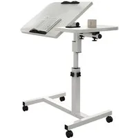 GarveeMore Beistelltisch Höhenverstellbar C-Form Laptoptisch Bett Sofa,mit Rollen, kippbarer Überbetttisch für Couch,Home Office,Krankenhaus