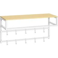 EUGAD Wandgarderobe (1 St), mit Ablage 10 Haken, 80x41x30 cm