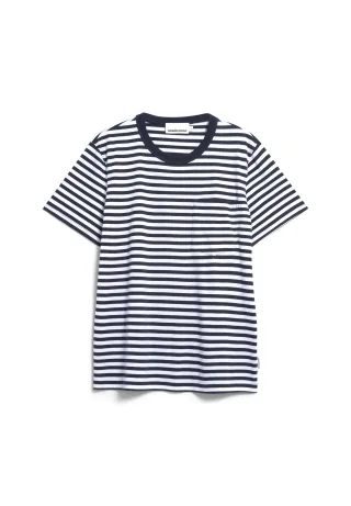 Armedangels - MAARKOS POCKET STRIPES night sky-broken white - Gr. - XL