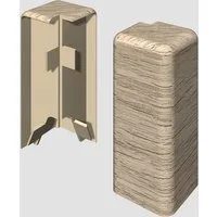 EGGER Sockelleisten-Aussenecke Eiche hellgrau, L: 1.6 cm, H: 5.9 cm, 2-St., neues kubisches Profil, 2 Stück