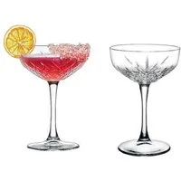 Pasabahce Cocktailglas Pasabahce Timeless Sekt/Cocktailschale 2er Set, Kristallglas