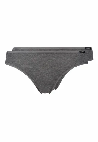SKINY - Skiny Damen Rio Slip Doppelpack Cotton Advantage anthra melange - Gr. - 36