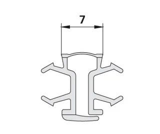 Kermi 8286 1x Scharnierprofil, Länge: 1996 mm, 2282860 2282860