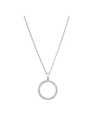 Lyomi Anhänger mit Kette 585/- Weißgold 25 synth. Diam. 0,68ct.